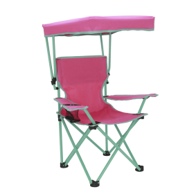 Kids Canopy Chair with Safety Lock (125 lb. Capacity), Pink/Green