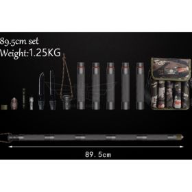 Outdoor Defense Tactical Stick Alpenstock Hiking Camping Equipment Multifunctional Walking Stick (Option: 5tubes 89.5 cm)