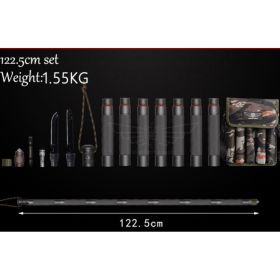 Outdoor Defense Tactical Stick Alpenstock Hiking Camping Equipment Multifunctional Walking Stick (Option: 7tubes 122.5 cm)
