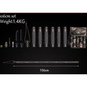 Outdoor Defense Tactical Stick Alpenstock Hiking Camping Equipment Multifunctional Walking Stick (Option: 6tubes 106 cm)