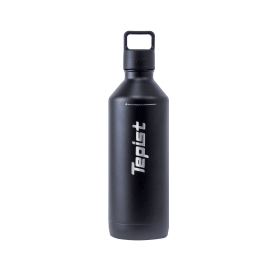 ThirtyO 30oz Stainless Steel Bottle Compatible with Sodastream Machines (Color: Black)