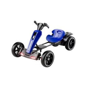 12V Electric Kids Pedal Go Kart, Folder Go Kart, Outdoor Ride On Toy With Adjustable Seat, 4 Non-Slip EVA Wheels For Boys And Girls For Age 3-6 Y (Option: HAMIF1001 BLUE)