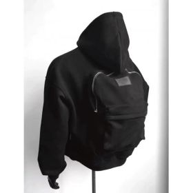 Back Schoolbag Design Men's Coat Flower Gray (Option: Black-XL)